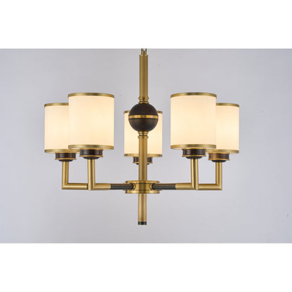 Supplier real photograph of the Orseline five-light chandelier complete view