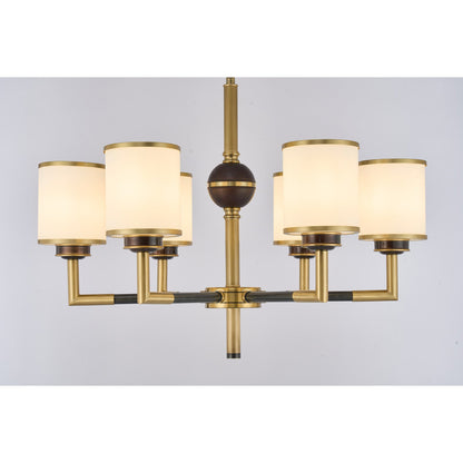 Supplier real photograph of the Orseline six-light chandelier complete view